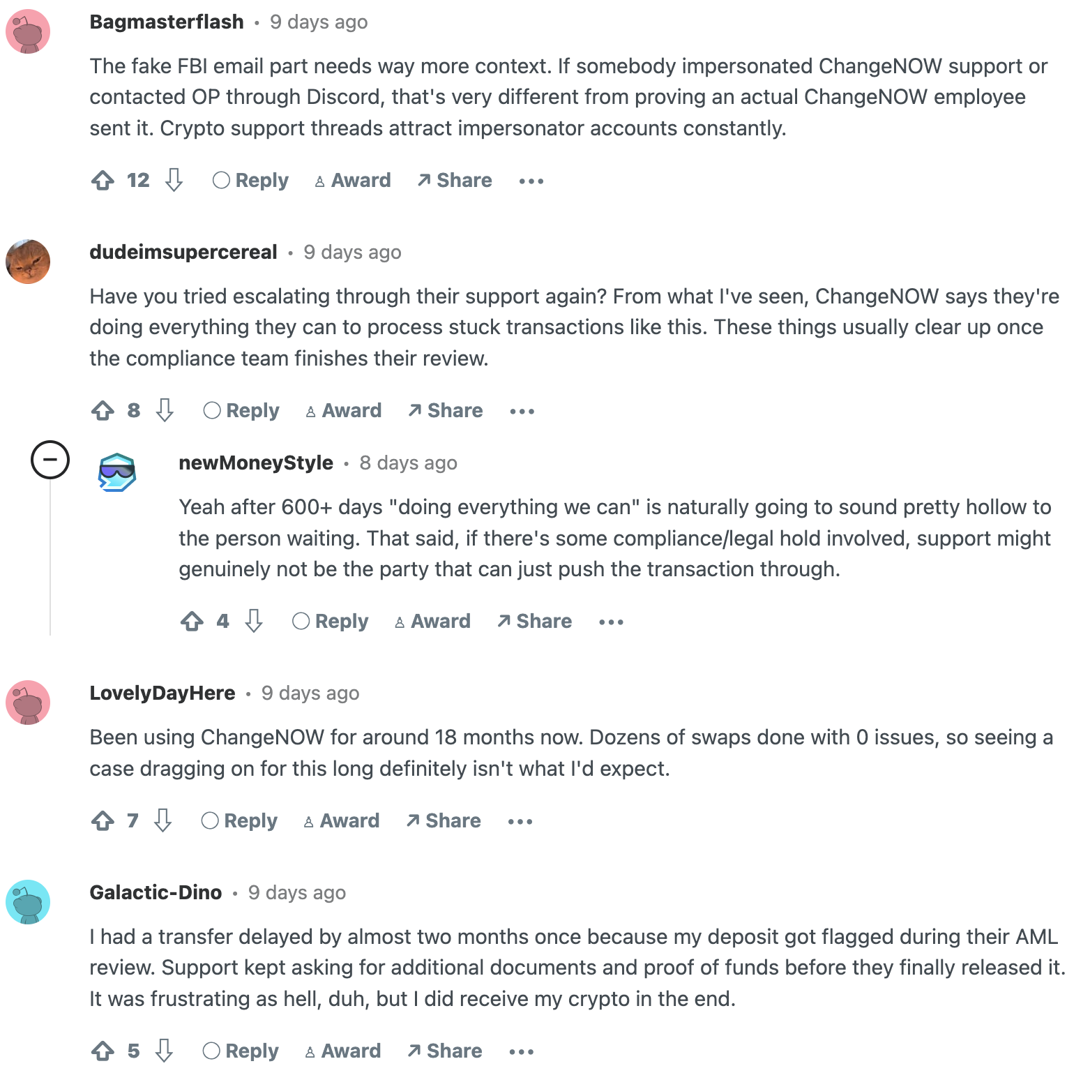 Скриншот обсуждения жалобы на Reddit